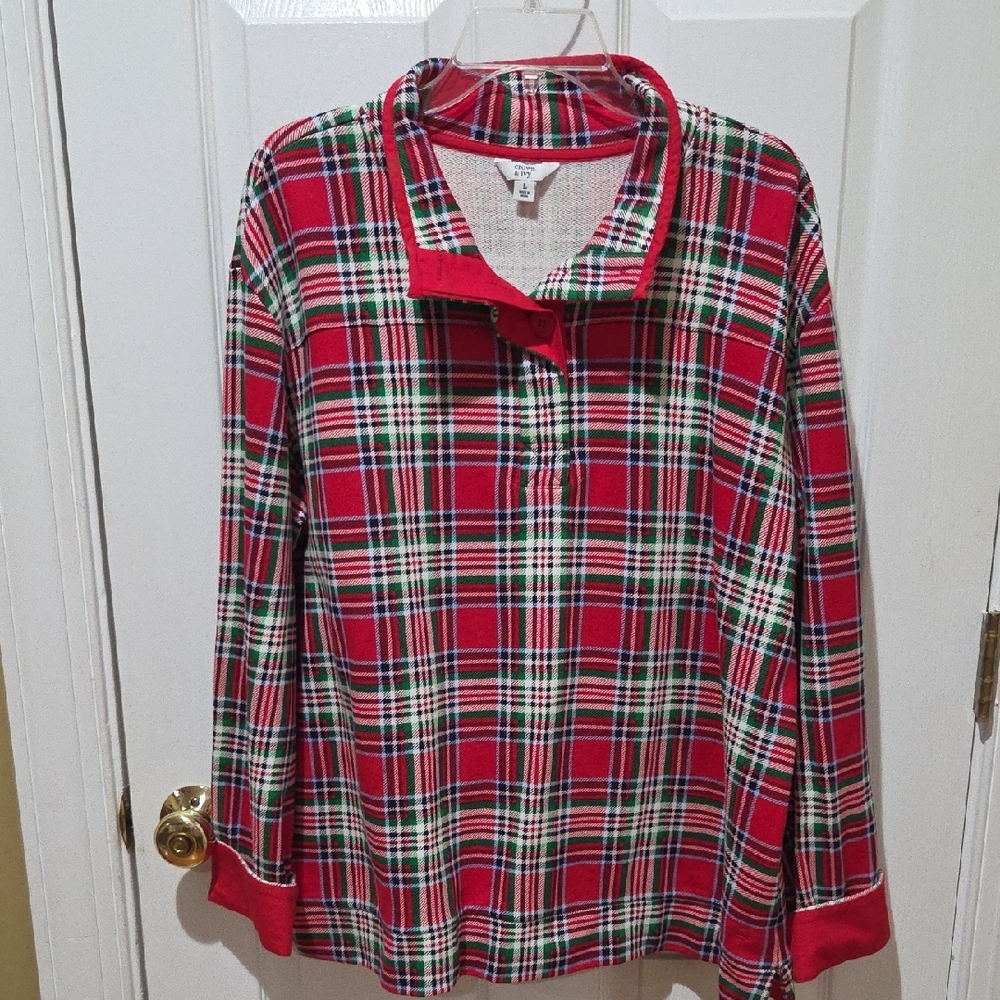 Crown & Ivy Vibrant Plaid Shirt